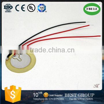 FT-35T-2.5B1W100 hot sell 35mm piezo ceramic element with three wire (FBELE)