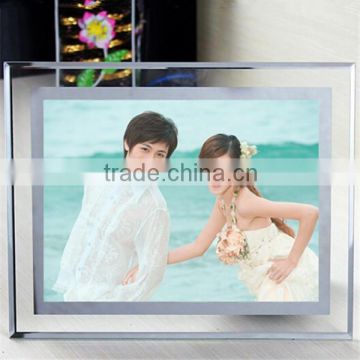 2014 newest crystal photo frame for couple and gifts,multi-sizes crystal photo frame