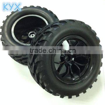 car tyres toys wheel complete (2) sets size 130x65mm for car 1/10