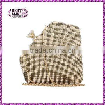 triangle luxury women round shape rhinestone crystal purse clutch ( C471)