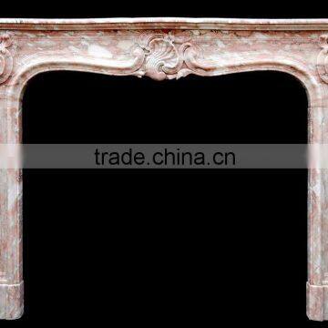 Top Class With Custom Sizes Antique Pink Marble Fireplace Surround