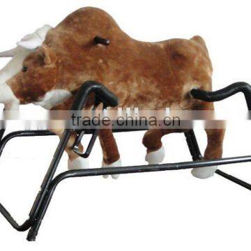 playful spring Plush metal rocking horse