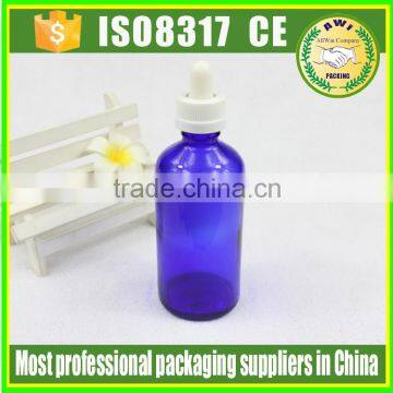 100ml new product blue glass dropper bottle glass bottle by Paypal payment