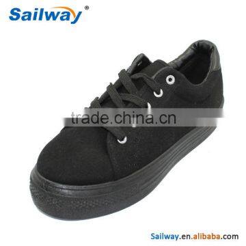 China cheap thick sole plain fabric upper injection shoes for lady