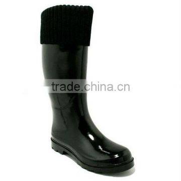 Black wool neckline design your own rain boot