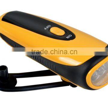 Hand Crank Mini Emergency LED Flashlight With Charger