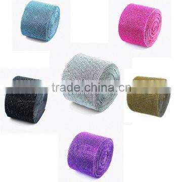 Diamond mesh wrap roll sparkle trimming rhinestone ribbon for decoration