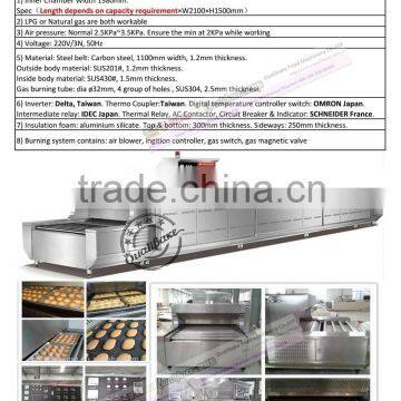 Baked Pizza Automatic Gas Type Direct-fired Tunnel Baking Oven photo-2