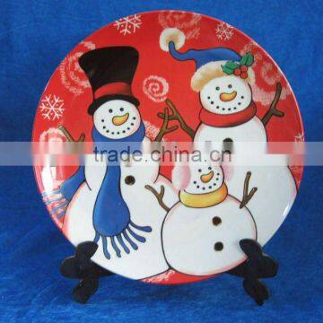 Full Printing Ceramic Plate With Plastic Holder