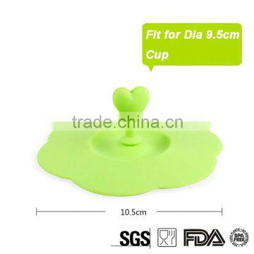 Creative Cute Love-heart Anti-dust Cup Cover Silicone Drinking Glass Cover photo-4