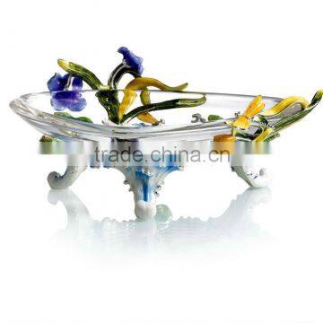 RORO enamel crystal glass fruit holder