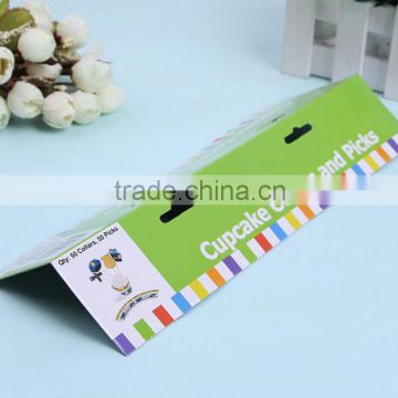 Custom CMYK Color Hearder Card UV Varnishing Hangtag paper header card