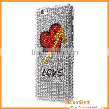 Fashionable Girl's favorite design Rhinestones back cover case for Apple iPhone 6