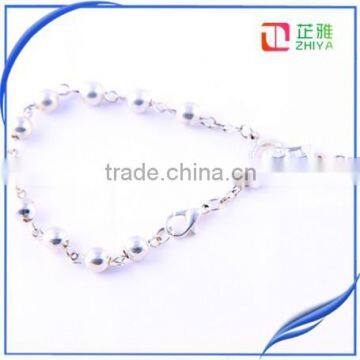 Round Silver Bead Catholic Rosary photo-2