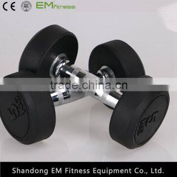Fixed Black Rubber Dumbbell photo-2