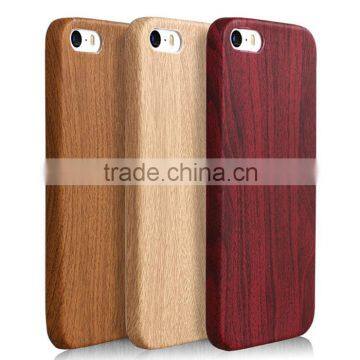 LZB Hot Selling PU Skin cover for iphone 5s wood case
