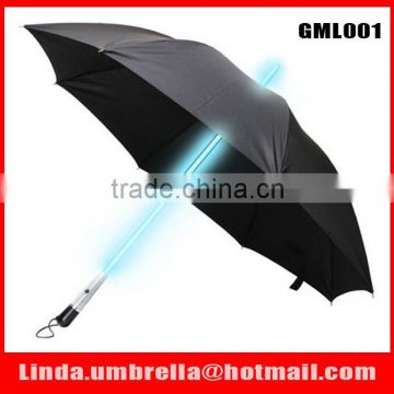 [GML001] 60cm radius, 8 ribs, pole Led umbrella,Golf Led umbrella, Golf umbrella