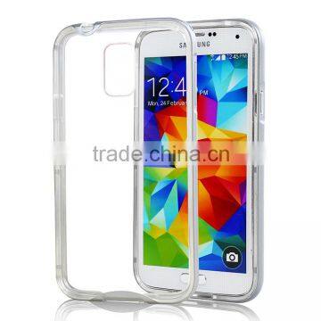 Soft Tpu Armor Cover for Samsung Galaxy s5 Transparent Tpu pc Frame Case Cover photo-5