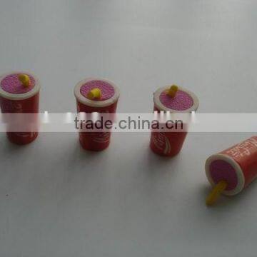 bottled drink shaped eraser