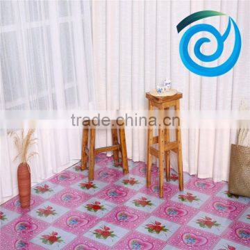 Recycled Colorful Plastic PVC Wood Grain Outdoor Flooring Roll