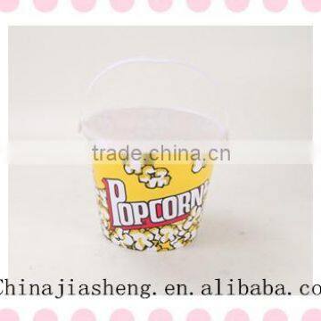 wholesale price plastic popcorn bucket with lid and handle