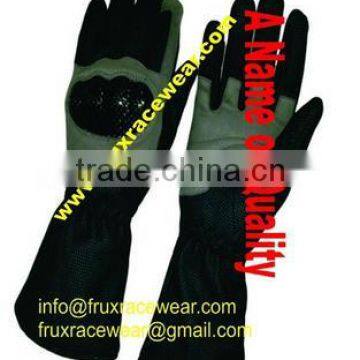 Black And Green Karting Racing Gloves