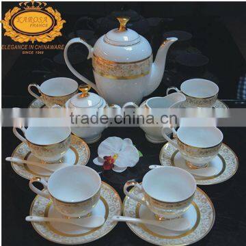 Embossed gold bone china&ceramic Coffee cup&saucer