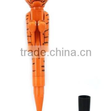 Creative tiger shape plastic ball pen ball piont pen for gift