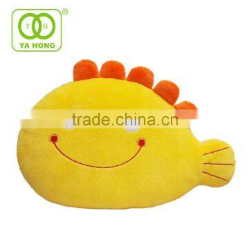 Animal shaped neck and back pillow cushion of Smiley fish