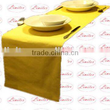 Polyester plain visa table runner for banquet and wedding event