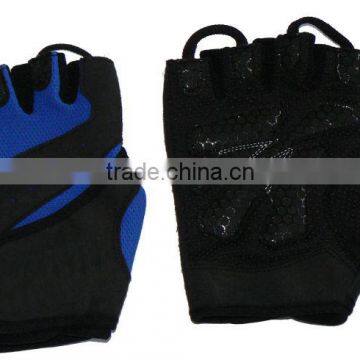 WEIGHT LIFTING LEATHER HALF GLOVES