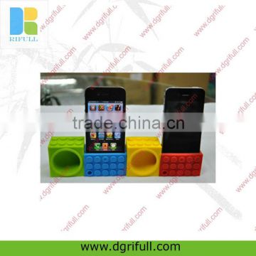 silicone toy bricks loudspeaker for iphone 4