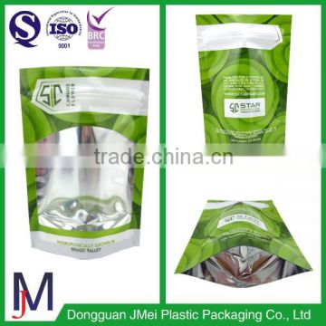 Foil zip lock bag stand up pouch with zipper food packaging bags bag with zipper