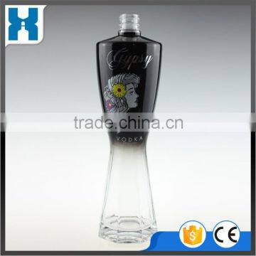 750ML CUSTOM DESIGN PERSONALISED GLASS BOTTLE FOR VODKA