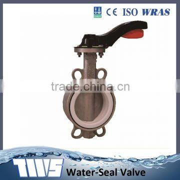 304 Stainless Steel Butterfly Valve PTFE lined 4 Inch