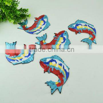 Highquality Sequin Carp Patches/sequin Applique Carp photo-2
