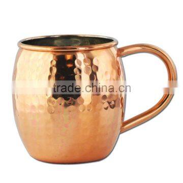 Copper Hammered Moscow Mule Mugs Hand Beaten