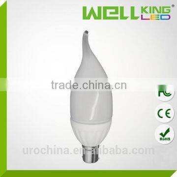 energy saving candle led light E27, E14, B22,B15 base dimmable