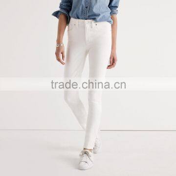 Special Latest Design Jeans Pants for Girl White Color