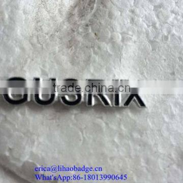 custom metal logos adhesive letters stickers