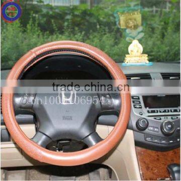 Wholesale ZX high quality Leather steering wheel covers/High Quality Leather Car Steering Wheel Cover