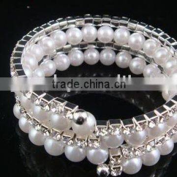 pearl and rhinestone bracelets