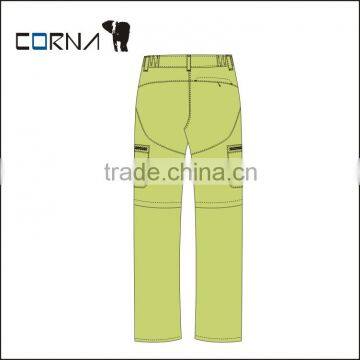 2016 new design women quick-dry and zip off cargo pants in xiamen