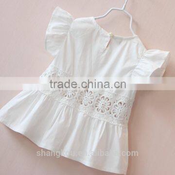 little girls pure white summer casual dress beautiful kids white lace flower girl dress little girls cotton summer dresses