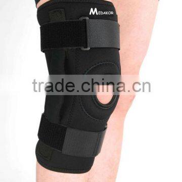 black neoprene hinged knee brace