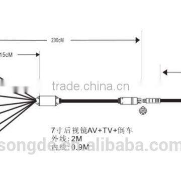 7 Inch Color TFT LCD Car Rear View Mirror Monitor Auto Vehicle Parking Rearview Monitor photo-6