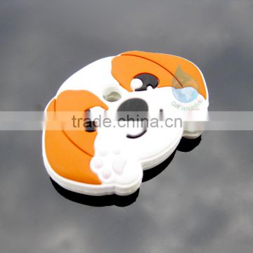 2014 Two-sided Dog Shape PVC Keychain