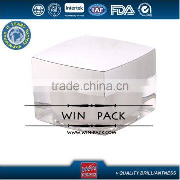 50g Green Color Top Material Square Plastic Jar, Acrylic Cream Bottle,with Shiny Silver Cap photo-3