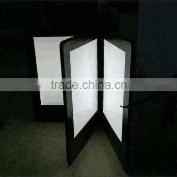 4 views led light cover leatherette menu covers restaurant used