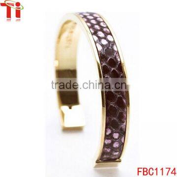 Brass cuff bangles genuine python steel bracelets wholesale sale